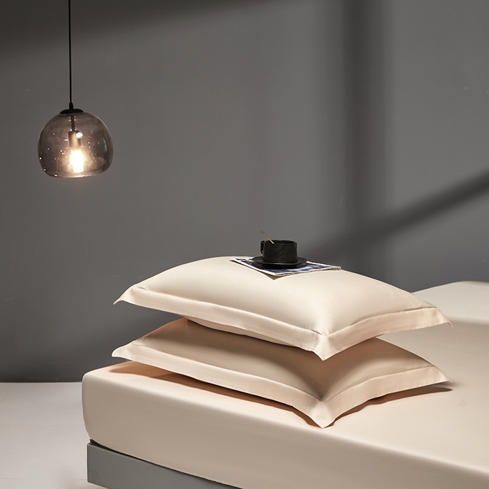 91家纺网 家纺一手货源 找家纺 秀色2025新款高端纯棉床笠单件全棉全包床套三件套100s新疆长绒棉酒店床垫保护套 梦易-奶昔白