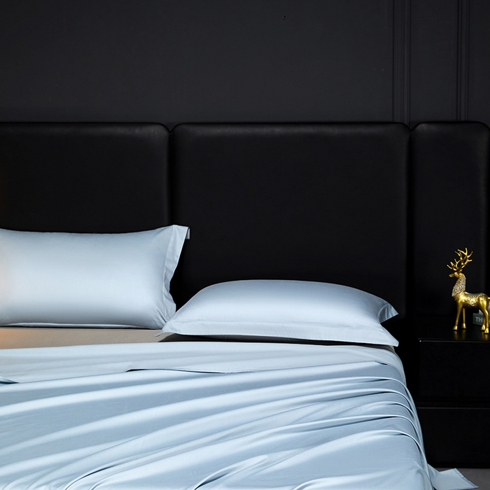 91家纺网 家纺一手货源 找家纺 秀色2025新款A类高端100s新疆长绒棉纯棉床单单件全棉单人贡缎加厚被单三件套 莫奈-郁兰