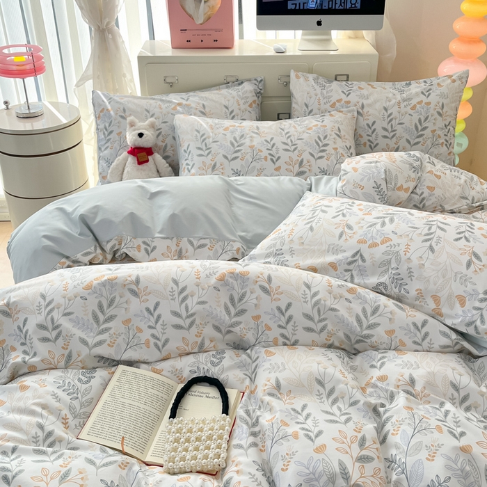 91家纺网 家纺一手货源 找家纺 仔仔熊 2025新款全棉印花四件套 叶知夏