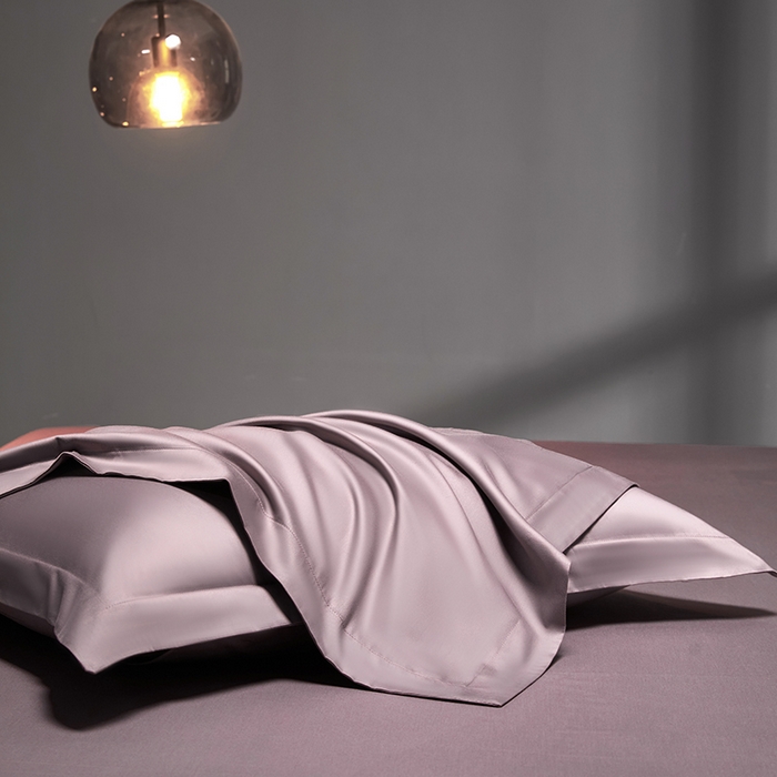 91家纺网 家纺一手货源 找家纺 秀色2025新款高端纯棉床笠单件全棉全包床套三件套100s新疆长绒棉酒店床垫保护套 梦易-香芋紫