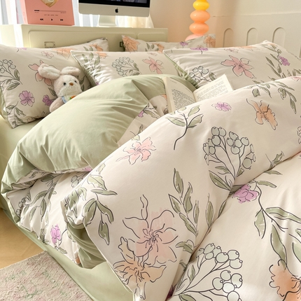 91家纺网 家纺一手货源 找家纺 （总）仔仔熊 2025新款全棉印花系列被套