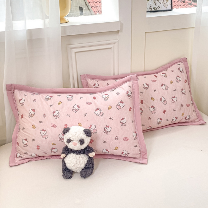 91家纺网 家纺一手货源 找家纺 顺顺家纺 2025新款凉感丝印花夏被空调被 少女凯蒂