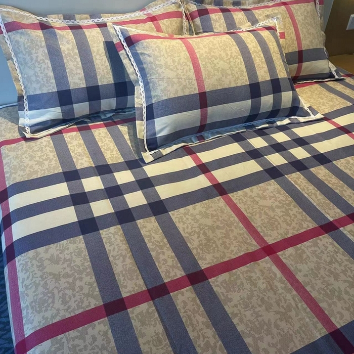 91家纺网 家纺一手货源 找家纺 仟网汇 2025全棉老粗布蕾丝花边三件套（无纺布手提包装） 巴宝格