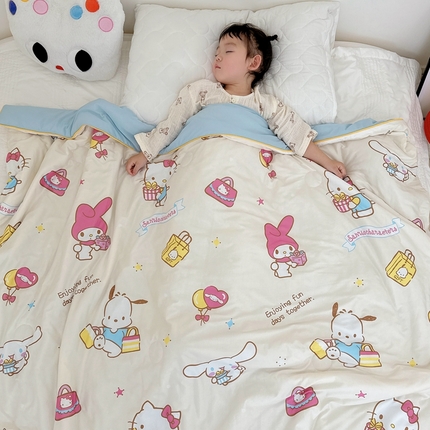 91家纺网 家纺一手货源 找家纺 （总）兜米家居 2025夏季新品三丽鸥深睡双感针织凉感空调被夏被