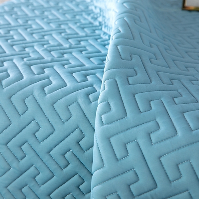 91家纺网 家纺一手货源 找家纺 美丽折2025夏季新品高端加厚全冰丝生物基乳胶凉席三件套 水洗天然乳胶凉席 孔雀蓝T