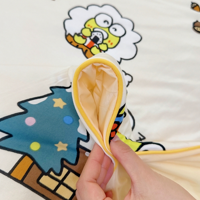 91家纺网 家纺一手货源 找家纺 兜米家居 2025夏季新品三丽鸥深睡双感针织凉感空调被夏被 小青蛙