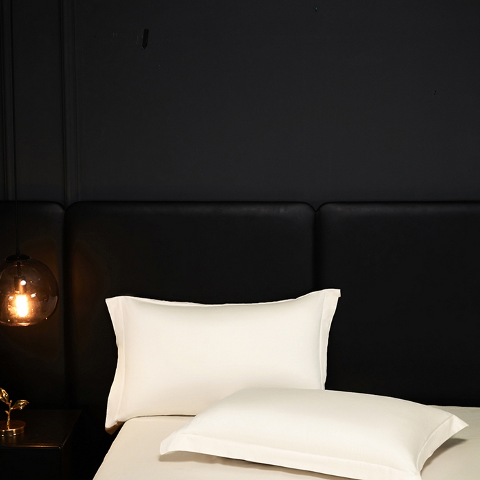 91家纺网 家纺一手货源 找家纺 秀色2025新款A类高端100s新疆长绒棉纯棉床单单件全棉单人贡缎加厚被单三件套 莫奈-皓月白