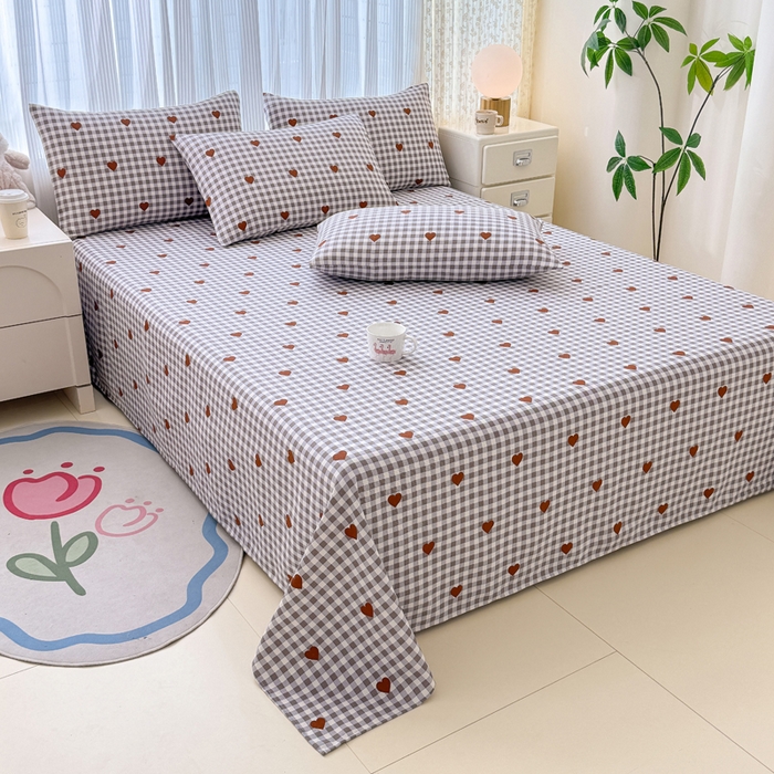 91家纺网 家纺一手货源 找家纺 仟网汇 2025新款老粗布床单粗布凉席老粗布单床单枕套单品 咖小心