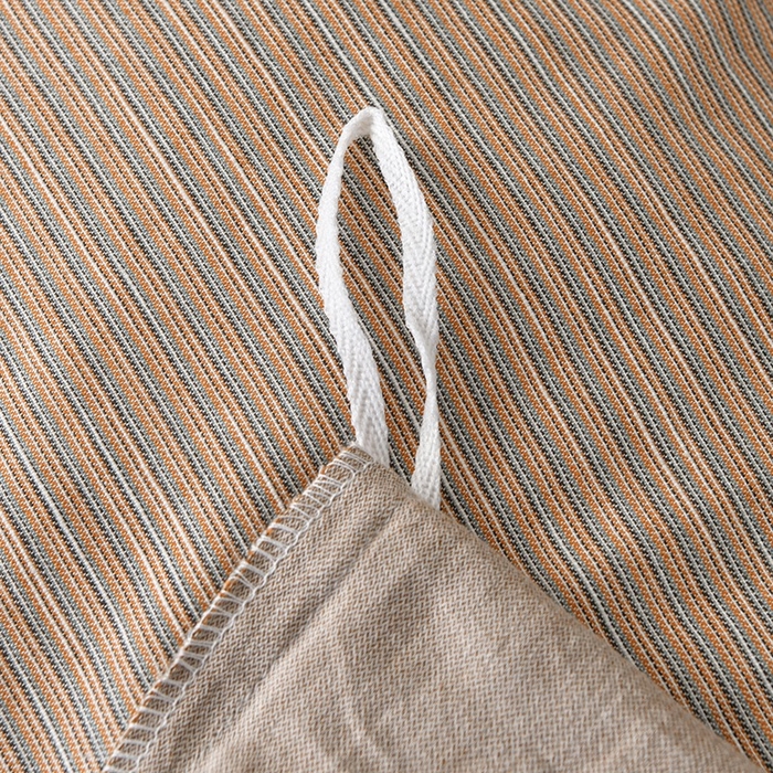 91家纺网 家纺一手货源 找家纺 金艾草2025年新款60S纯棉色织水洗大提花四件套 时光条-爱玛橙