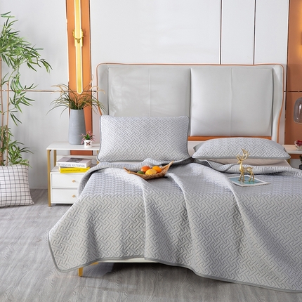 91家纺网 家纺一手货源 找家纺 （总）美丽折2025夏季新品高端加厚全冰丝生物基乳胶凉席三件套 水洗天然乳胶凉席