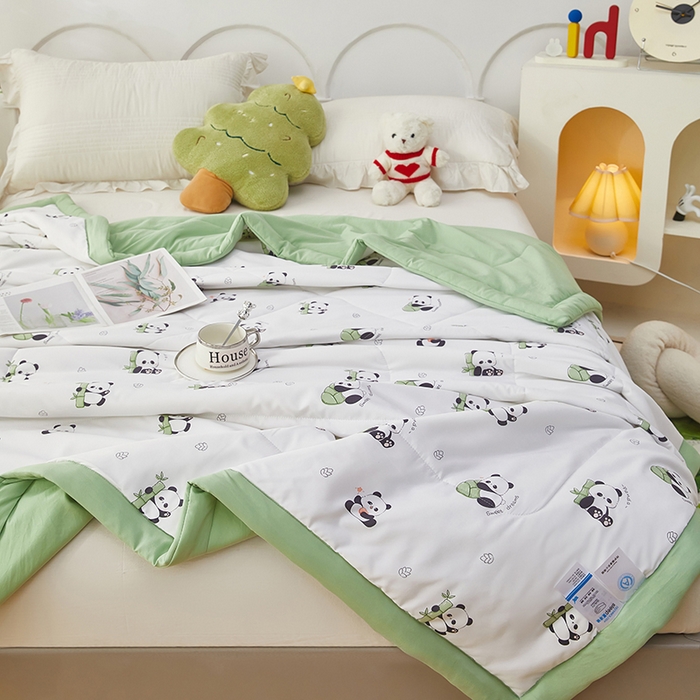 91家纺网 家纺一手货源 找家纺 中国龙家纺 2025新款舒爽柔小棉夏被被子被芯 熊有成竹