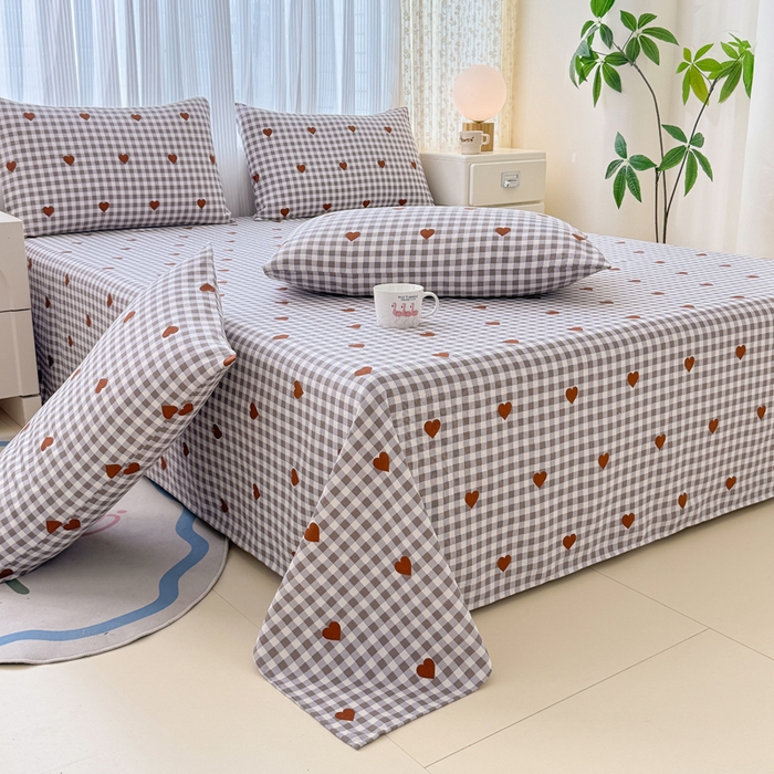 91家纺网 家纺一手货源 找家纺 仟网汇 2025新款老粗布床单粗布凉席老粗布单床单枕套单品 咖小心