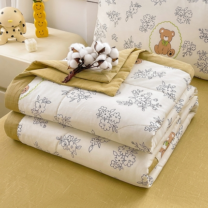 91家纺网 家纺一手货源 找家纺 思雅庭 2025新款里外全棉夏被新疆棉花夏凉被空调被 花间梦