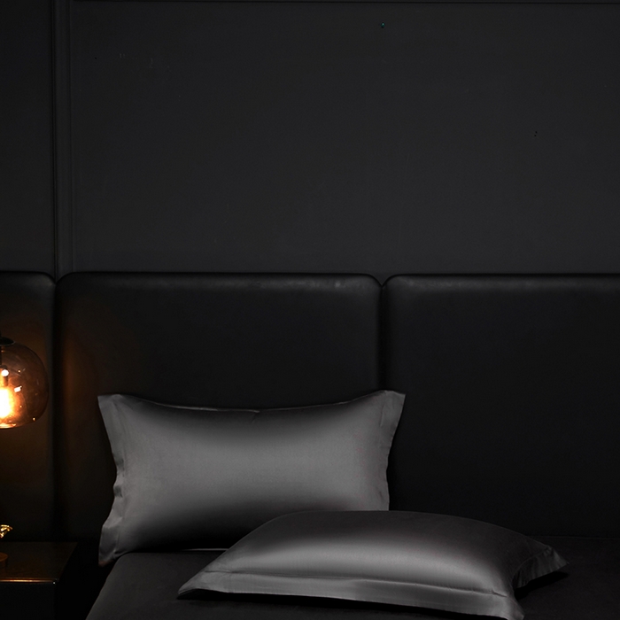 91家纺网 家纺一手货源 找家纺 秀色2025新款A类高端100s新疆长绒棉纯棉床单单件全棉单人贡缎加厚被单三件套 莫奈-帝王灰