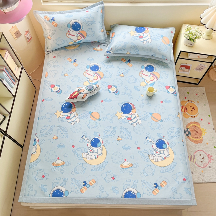 91家纺网 家纺一手货源 找家纺 （总）博雅 2025新款独家版权A类大版数码印花1200D冰丝凉席