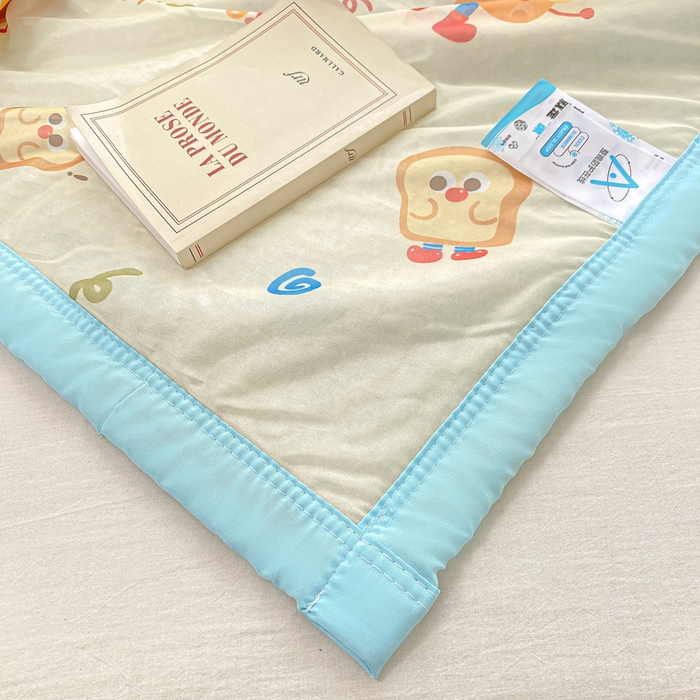 91家纺网 家纺一手货源 找家纺 顺顺家纺 2025新款凉感丝印花夏被空调被 马克吐司