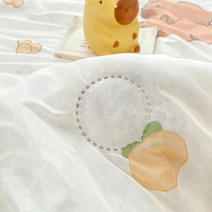 91家纺网 家纺一手货源 找家纺 顺顺家纺 2025新款凉感丝印花夏被空调被 卡皮巴拉