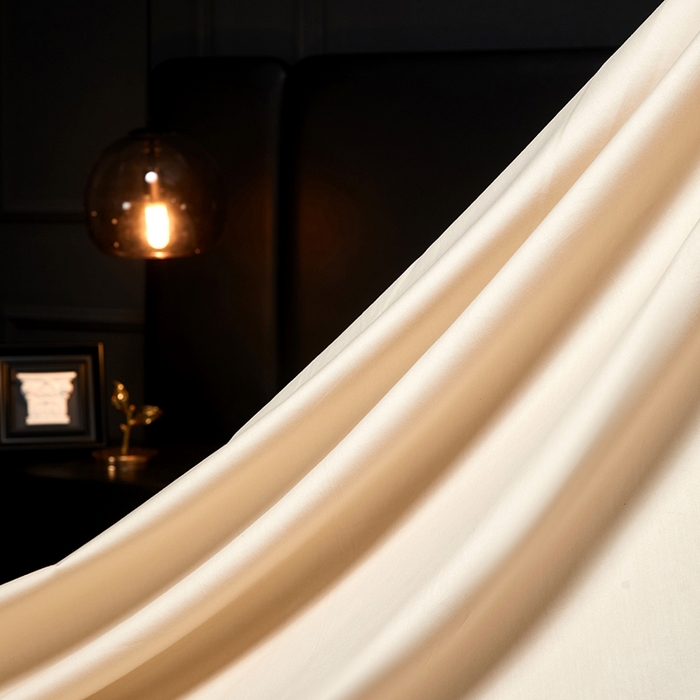 91家纺网 家纺一手货源 找家纺 秀色2025新款A类高端100s新疆长绒棉纯棉床单单件全棉单人贡缎加厚被单三件套 莫奈-奶昔白