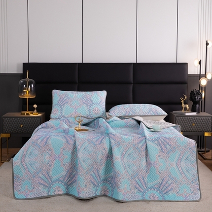 美丽折2025夏季新品高端加厚全冰丝生物基乳胶凉席三件套 水洗天然乳胶凉席 伯爵