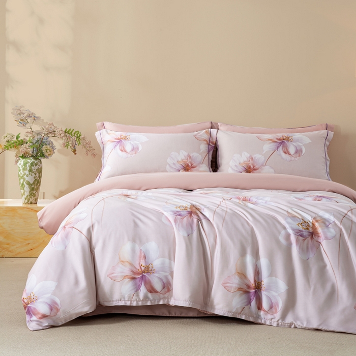 91家纺网 家纺一手货源 找家纺 帅露家纺 2025新款50S莱赛尔天丝印花四件套 古韵流香