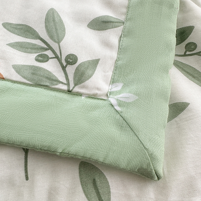 91家纺网 家纺一手货源 找家纺 瑜珠家纺 2025新款里外全棉棉花夏被 青柠薄荷