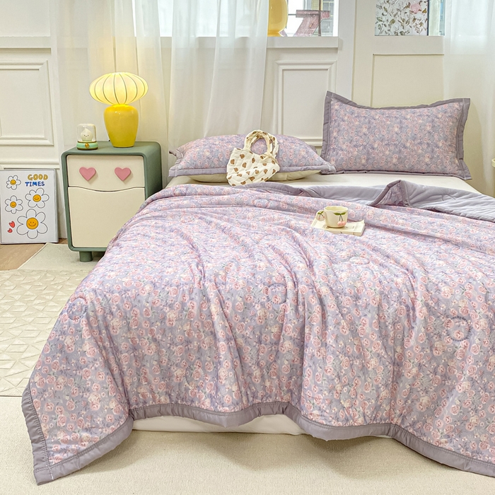 91家纺网 家纺一手货源 找家纺 顺顺家纺 2025新款凉感丝印花夏被空调被 繁花世界