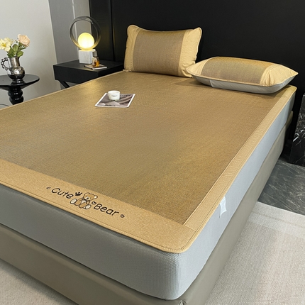 91家纺网 家纺一手货源 找家纺 （总）莱米家纺 2025新款加厚凉感绣花冰藤席