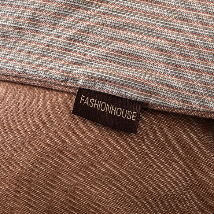 91家纺网 家纺一手货源 找家纺 金艾草2025年新款60S纯棉色织水洗大提花四件套 时光条-拿铁