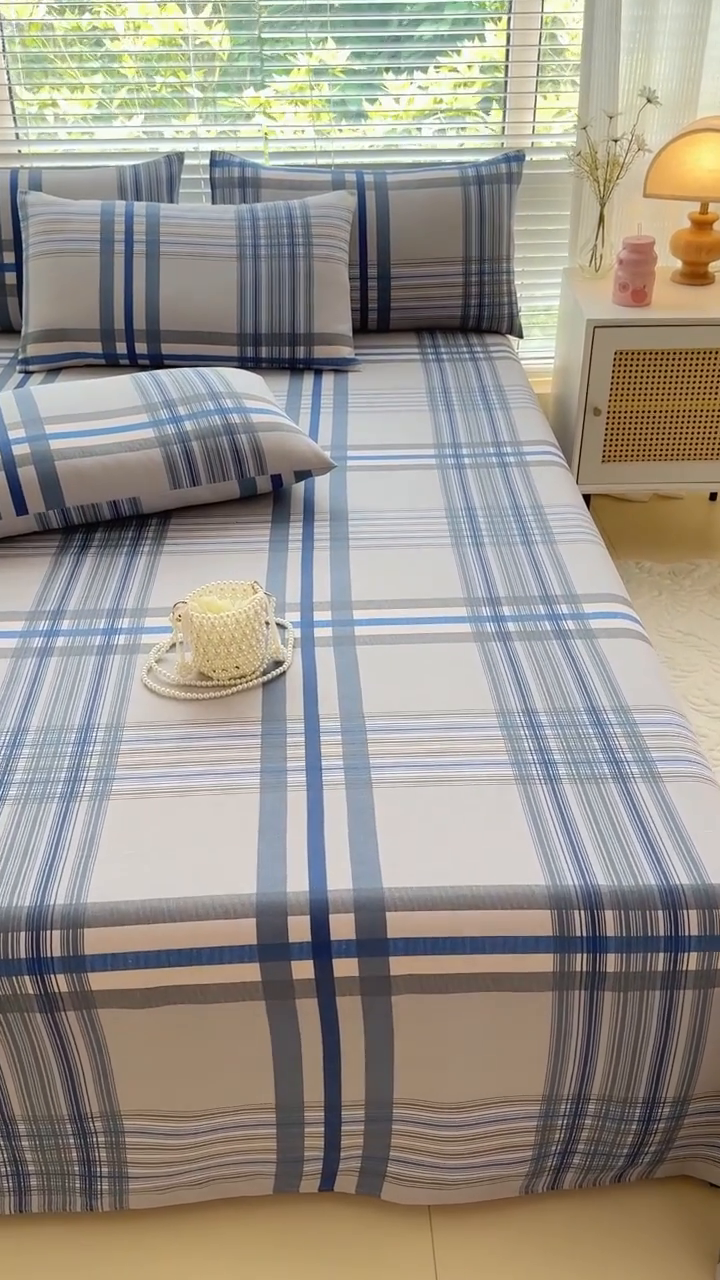 91家纺网 家纺一手货源 找家纺 仟网汇 2025新款老粗布床单粗布凉席老粗布单床单枕套单品 时尚空间