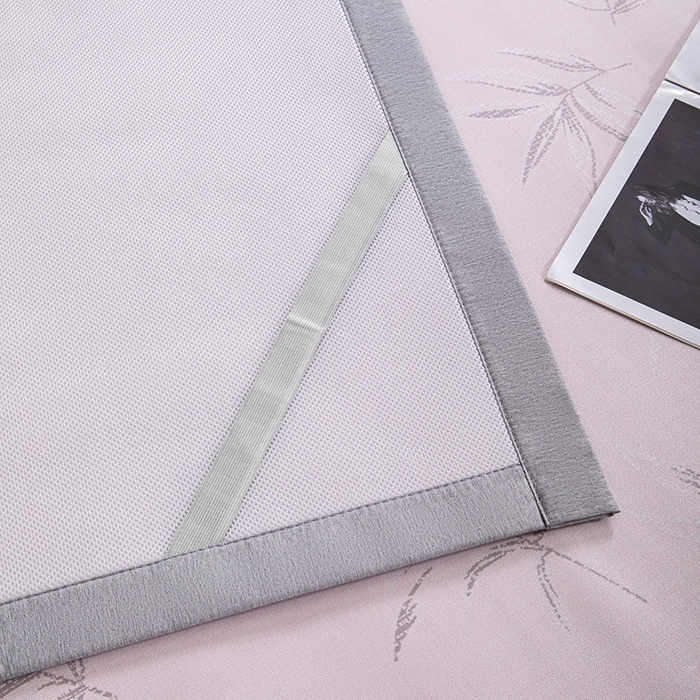 91家纺网 家纺一手货源 找家纺 小牛席业 2025新款全PE柳烟冰丝席凉席席子系列 粉色