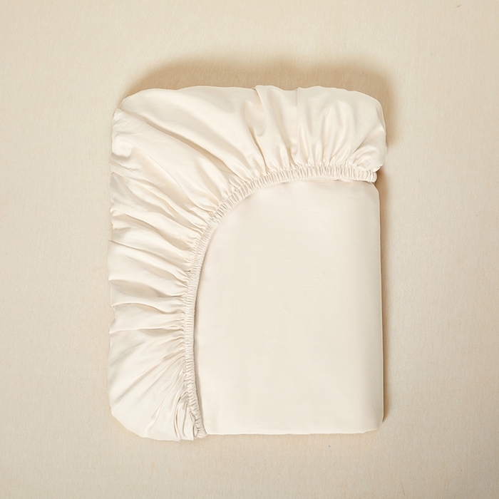 91家纺网 家纺一手货源 找家纺 秀色2025新款高端纯棉床笠单件全棉全包床套三件套100s新疆长绒棉酒店床垫保护套 梦易-皓月白