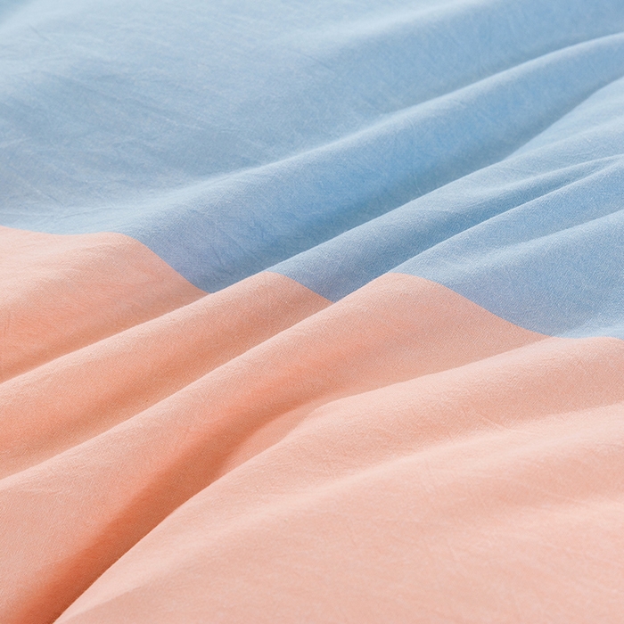 91家纺网 家纺一手货源 找家纺 喜四方 2025新款全棉色织水洗棉四件套 可可生活