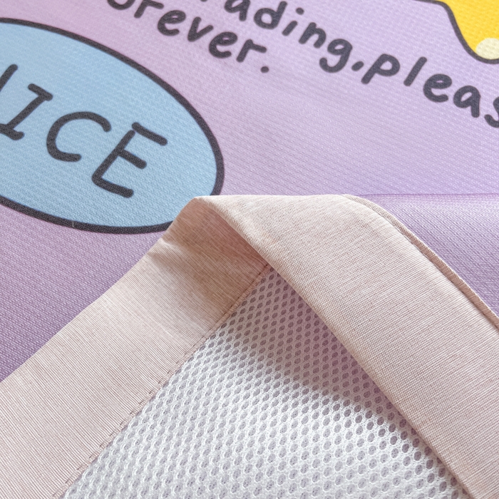 91家纺网 家纺一手货源 找家纺 博雅 2025新款独家版权A类大版数码印花1200D冰丝凉席 星星卡皮巴拉