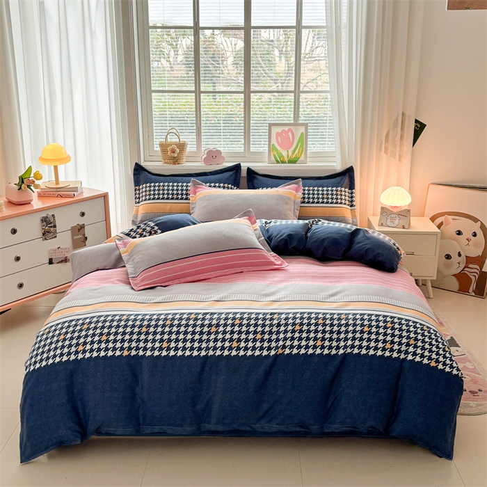 91家纺网 家纺一手货源 找家纺 爱一个家 2025新款植物羊绒四件套 奥加丽