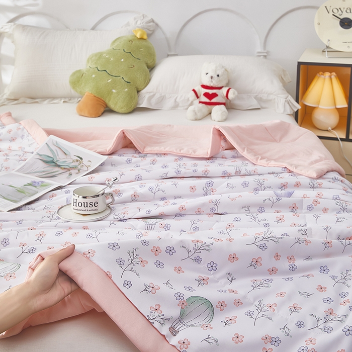 91家纺网 家纺一手货源 找家纺 中国龙家纺 2025新款舒爽柔小棉夏被被子被芯 暖花梦旅