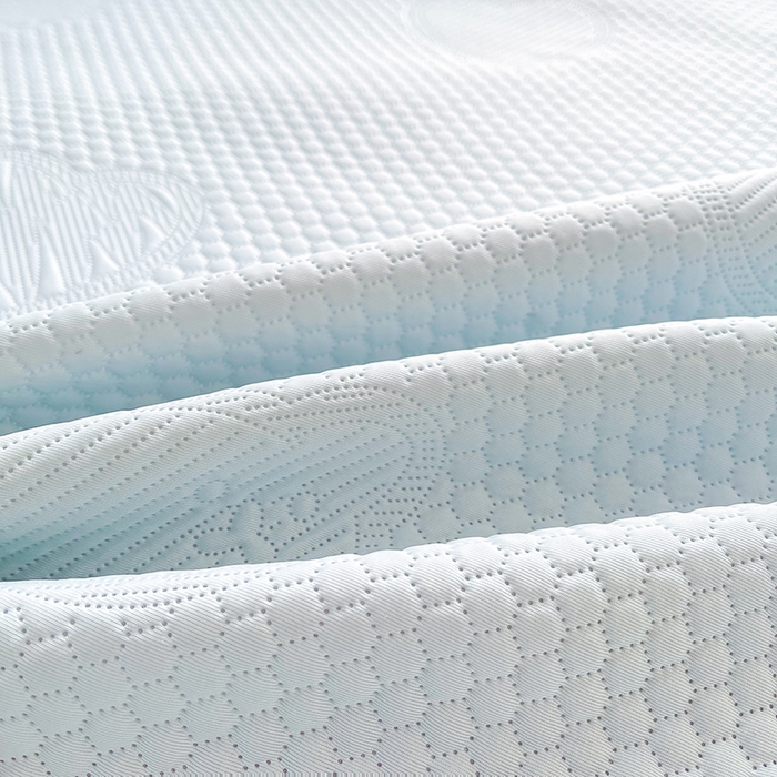 91家纺网 家纺一手货源 找家纺 迪乐妮 2025新款小冰熊凉豆豆席床笠 天空蓝-小冰熊凉豆豆席