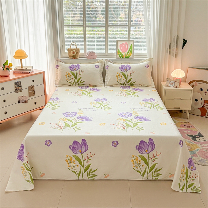 91家纺网 家纺一手货源 找家纺 爱一个家 2025新款植物羊绒四件套 幽境花开