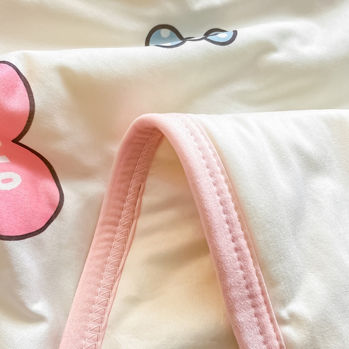 91家纺网 家纺一手货源 找家纺 金爱家2025新款A类三丽鸥正版授权高品质牛奶丝软糯针织棉大豆夏被系列详情 针织棉三丽鸥-心心kitty
