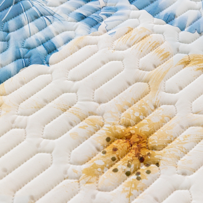 91家纺网 家纺一手货源 找家纺 美丽折2025新品6mm厚天然乳胶凉席三件套 大版印花卡通乳胶凉席平铺款 繁花