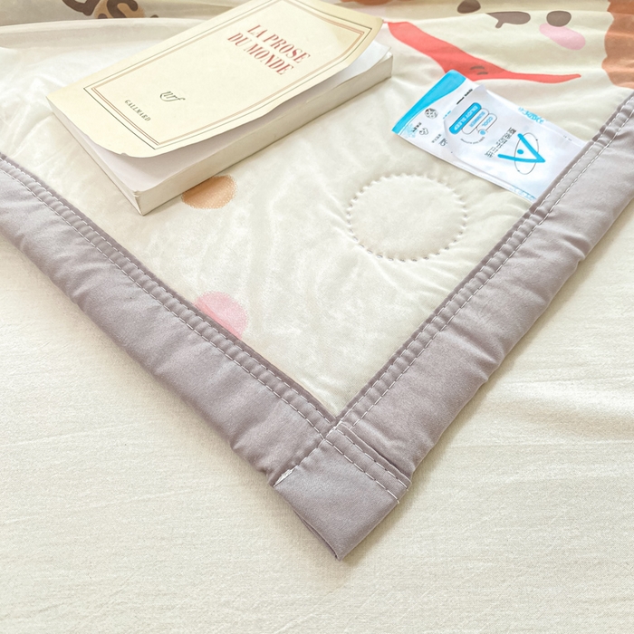 91家纺网 家纺一手货源 找家纺 顺顺家纺 2025新款凉感丝印花夏被空调被 夏日童趣