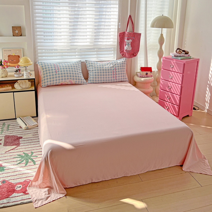 91家纺网 家纺一手货源 找家纺 妖妖家纺 2025新款超柔双层纱糯糯针织棉夏凉被四件套 蛋糕猫