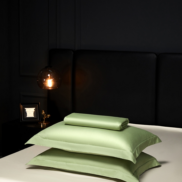 91家纺网 家纺一手货源 找家纺 秀色2025新款A类高端100s新疆长绒棉纯棉床单单件全棉单人贡缎加厚被单三件套 莫奈-艾绿