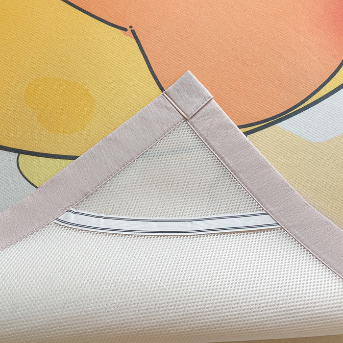 91家纺网 家纺一手货源 找家纺 博雅 2025新款独家版权A类大版数码印花1200D冰丝凉席 月亮卡皮巴拉