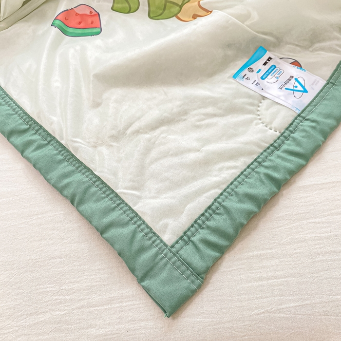 91家纺网 家纺一手货源 找家纺 顺顺家纺 2025新款凉感丝印花夏被空调被 萌宝熊猫