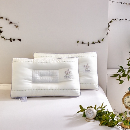 爱尚家枕芯 2025新款薰衣草舒适承托养颈枕枕头枕芯 白（48*74cm/只）