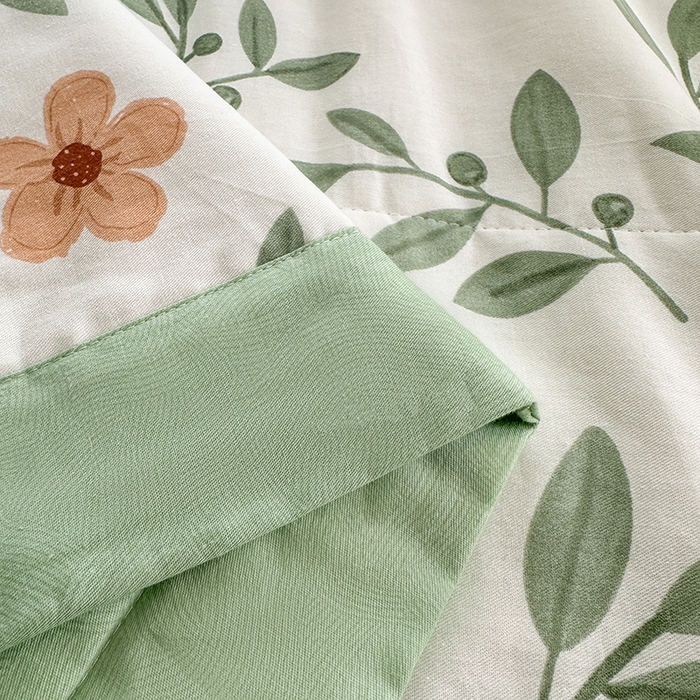 91家纺网 家纺一手货源 找家纺 瑜珠家纺 2025新款里外全棉棉花夏被 青柠薄荷