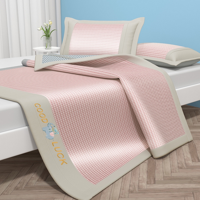 91家纺网 家纺一手货源 找家纺 （总）绒艺席业 2025新款A类抗菌冰丝凉席系列-小象宝款