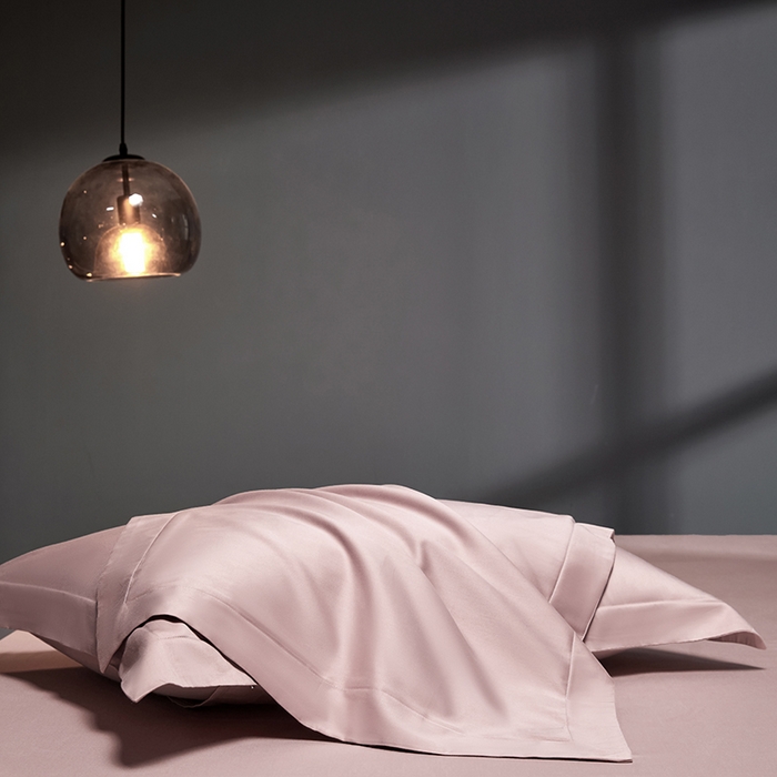 91家纺网 家纺一手货源 找家纺 秀色2025新款高端纯棉床笠单件全棉全包床套三件套100s新疆长绒棉酒店床垫保护套 梦易-粉末白