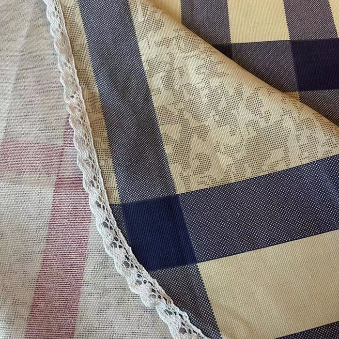 91家纺网 家纺一手货源 找家纺 仟网汇 2025全棉老粗布蕾丝花边三件套（无纺布手提包装） 巴宝格