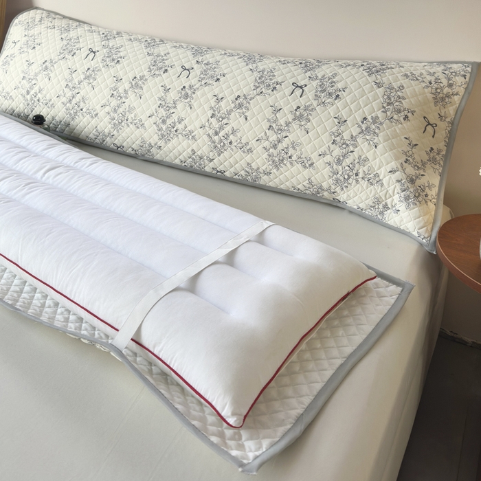 91家纺网 家纺一手货源 找家纺 爱港家纺 2025新款凉感丝双人长枕巾 夏季情侣枕头巾 绑带长枕巾 素影 150*48